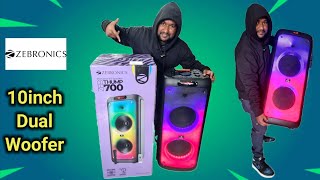 NEW Zebronics ZEB THUMP 700 PARTY SPEAKER 10inch Dual Woofer ⚡️UNBOXING REVIEW AUDIO TEST ⚡️TWS