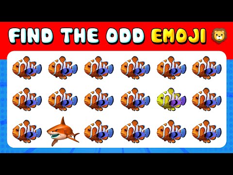 196 Puzzles for GENIUS | Find the ODD One Out - Emoji Animals Edition Quiz 🦁✨| Quiz Lion