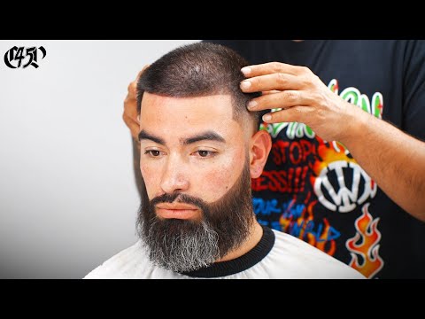 🔥BURST FADE/FADED BEARD HAIRCUT TUTORIAL!💈| BabyLiss Lo-Pro FXOne Clipper ⁠@_Natemotivates