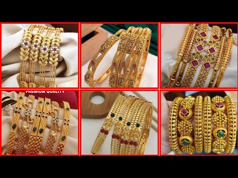 4Pcs Sets France Bangles For Women 24k Gold Color Bracelet (SS  Style Corner)2024