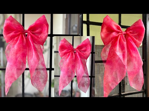 Hair bows / How to make a bow with long tail / long tail hair bows #hairbowtutorial #hairbows