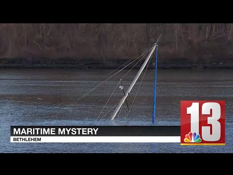 Mystery surrounds sunken sailboat in Hudson River