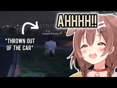 Korone tried to ESCAPE after a robbery attempt and almost meet her DOOM [HoloGTA] | Hololive