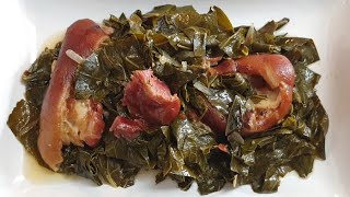 Old Fashioned Collard Greens With Smoked Ham Hocks l Easy And Delicious Recipe