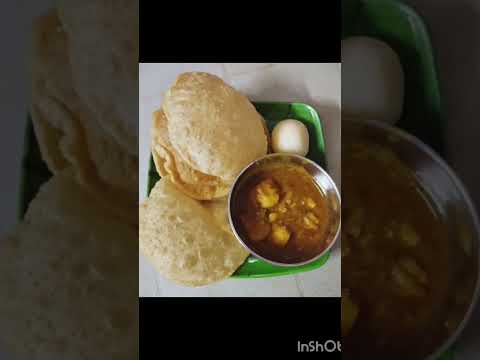 Bengali Breakfast #ytshortsindia #food #luchi #aloosabji #rossogolla