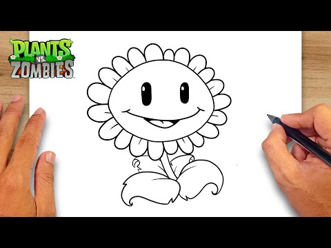 How to draw Sunflower Plants vs Zombies