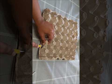 DIY Lamp made with Egg Cartons and plastic bottle #diy #crafts #homedecor #lampdesign #shorts