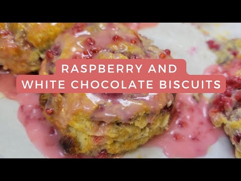 Raspberry White Chocolate Biscuits | How to Make Biscuits From Scratch