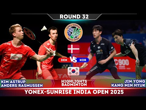 Astrup / Rasmussen (DEN) vs JIN Yong/KANG Minhyuk (KOR) | India Open 2025 Badminton