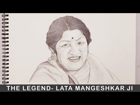 Tribute to Singing Legend Lata Mangeshkar Ji | Portrait Sketch