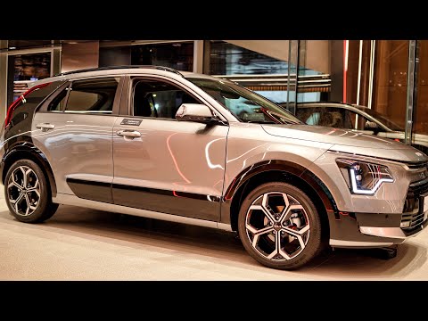 THE New 2023 KIA Niro Hybrid 1.6 2WD "Steel gray" Exterior & Interior First Look.(4k)