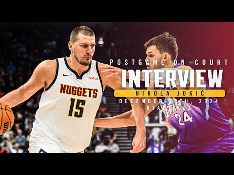 Nikola Jokić Full Postgame On-Court Interview vs. Jazz 🎙️ | 12/30/24