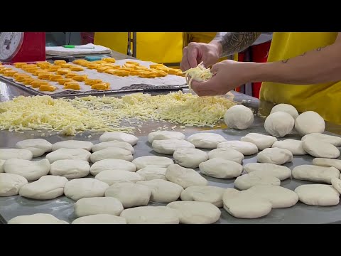 Multigrain nuts cheese steamed buns making skills/老麵雜糧起司饅頭大量製作技巧-台灣街頭美食-台灣傳統美食