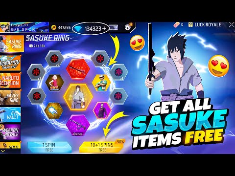 How To Get All Rare SASUKE BUNDLE in 0 Diamonds💎 Free || Sasuke Ring New Event || Free Fire Max