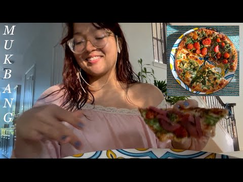 Giggly pizza mukbang ft. My wife!