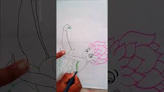 Easy and simple flower girl drawing for beginners || Easy and simple drawing for beginners