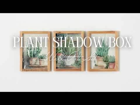 Plant Shadow Box Wall Art Set