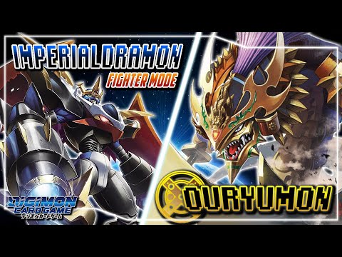 Digimon Card Game :  Imperialdramon Fighter Mode (Blue) VS  Ouryumon (Black) [BT-08]