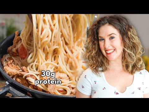 My best pasta recipe... EVER! Caramelized Onion Pasta 🧅 High Protein Pasta Recipe!