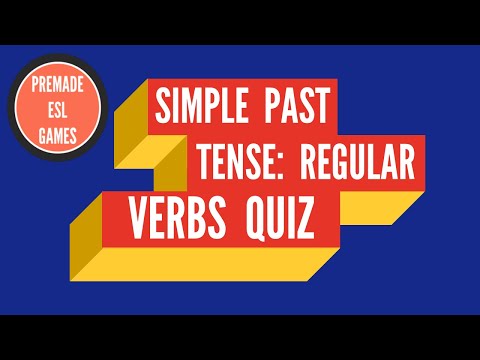 Simple Past Tense Regular Verbs | Grammar Quiz | ESL Classroom Exercise | English Game