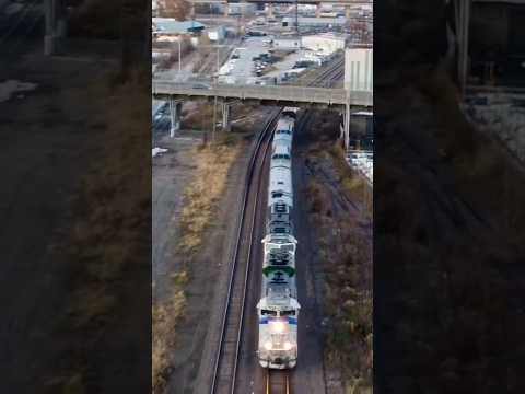 TOYS FOR TOTS SPECIAL BY DRONE GOING UNDER BRIDGE! #railroad #trains #unionpacificrailroad