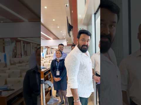 lalettan At cochin international airport 💥 #shortsvideo #love #movie #mohanlal