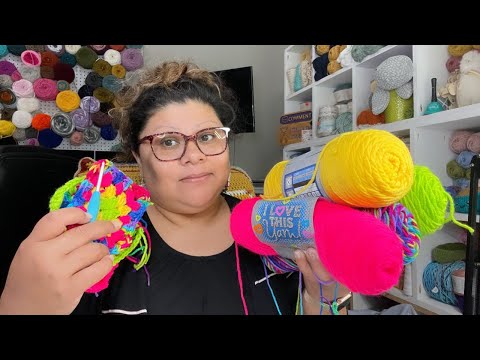 crochet neon granny square !! live, chat & more