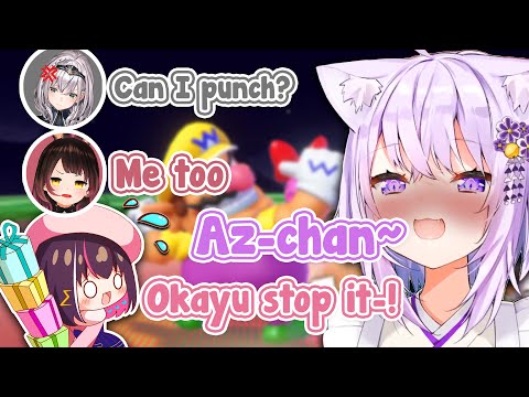 Okayu Bullying AZKi, Being a MENACE in Mario Party【Hololive / Eng Sub】