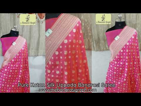 Pink Pure Katan Silk Uppada | Banarasi Saree.