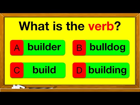 VERBS QUIZ 🤔 📚 | Find the verbs in the sentence | English Grammar | Parts of speech