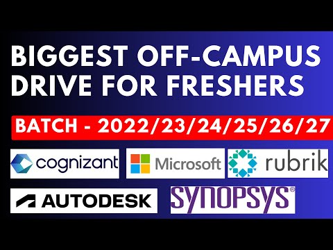 Cognizant, Microsoft, Synopsys, Autodesk, Rubrik | Off-Campus Hiring 2022/23/24/25/26/27| Apply Now