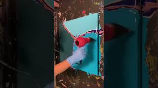 Tri-color Split Base Dutch Pour | #paintpouring #abstractpainting #fluidartist  #makeart #dutchpour