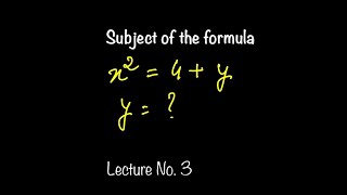 Subject of the Formula || MathsMadeEasy