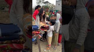 Blanket distribution #winterwarmth #helpingothers #viralvideo #trendingshorts