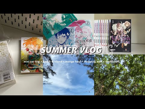 Summer Vlog | mini trip, shopping mall, manga haul, Noragami series, desk and bookshelf cleaning