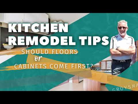 KITCHEN REMODEL TIPS: SHOULD FLOORS OR CABINETS COME FIRST? 🤔- GROYSMAN COSTRACTION