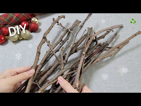 VERY Beautiful ! Christmas decoration idea with Tree branch - Genius recyclling hacks - DIY