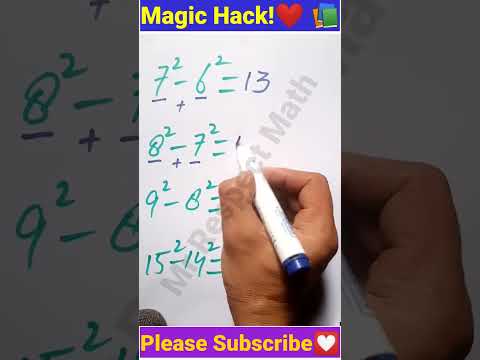 Squaring Magic Math Tricks #maths #howtosolvmathpuzzles