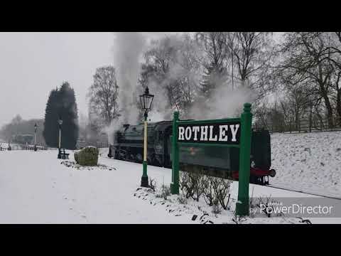 Great Central Railway time lapsed cab ride in the snow plus loco movments