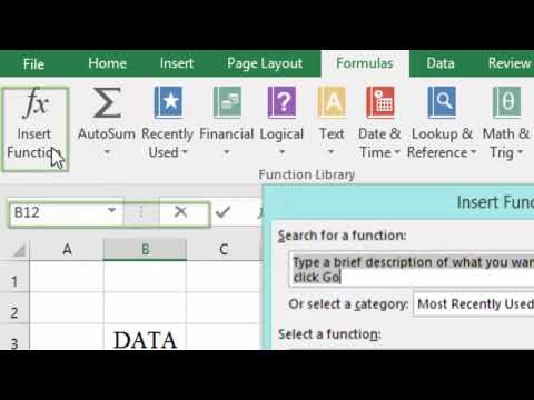 How To Use The INSERT FUNCTION To Calculate The AVERAGEA