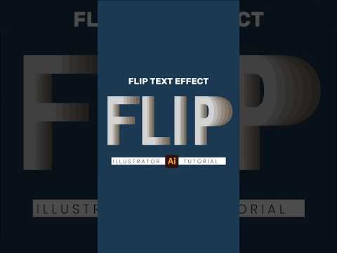 Create a Flip Text Effect in Illustrator | Flip Text Effect | Text Post | Text Effect | Flip Effect