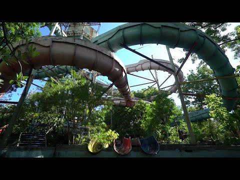 Exploring an Abandoned Water Park with Big Slides in the Philippines!