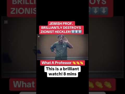 Jewish Prof. vs Zionist Heckler