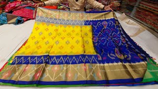 #Chickpet Bangalore Rs.1600/- Pochampally Silk Sarees / Single Sarees Corioure Available @Samskruti