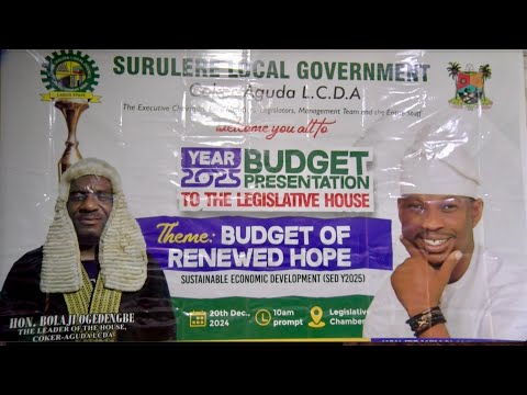 COKER-AGUDA LCDA CHAIRMAN PRESENTS 2025 BUDGET PROPOSAL