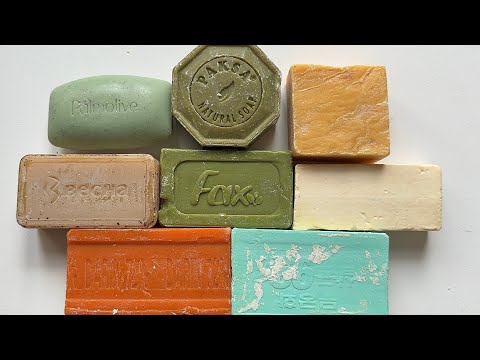 ASMR CUTTING SOAP 🫒  РЕЖУ СУОЕ МЫЛО