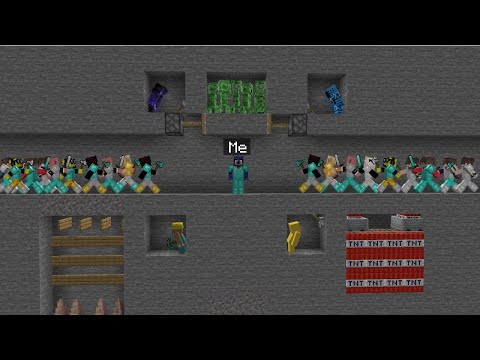 100 Players VS Minecraft Traps!