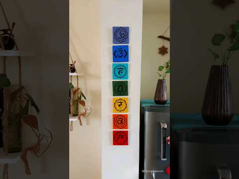 Chakras Wall Art | DIY Chakras Wall Decoration ⚛️ #chakras #viral #diy #craft