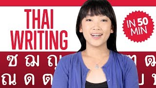 Learn ALL Thai Alphabet in 50 minutes/hour - How to Write and Read Thai