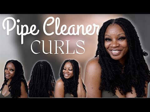 Jaw-Dropping Pipe Cleaner Curls on Waist-Length Locs